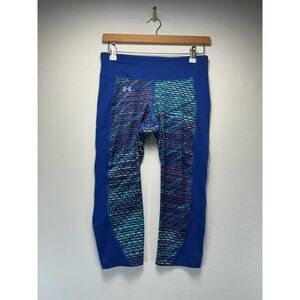 Under Armour HeatGear Compression Women’s Blue Print Leggings Size Medium